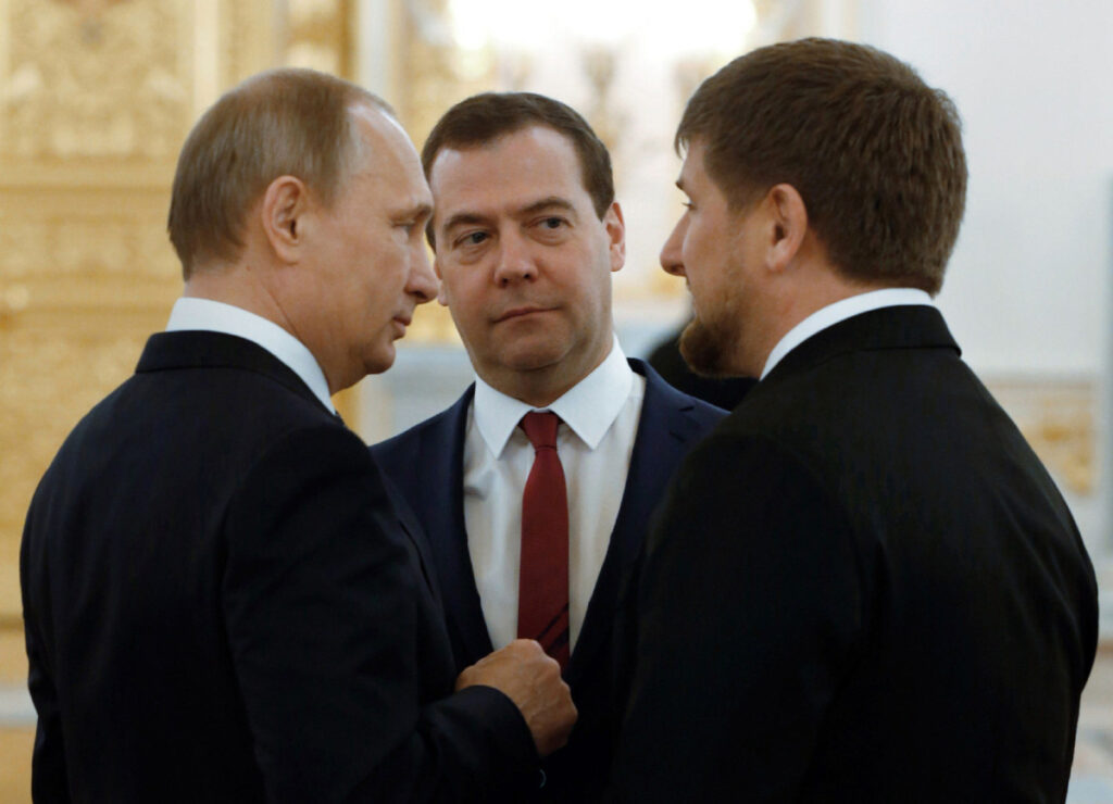 Путин, Кадыров, Медведев