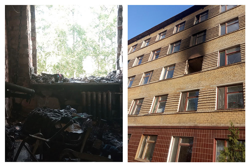 Здание № 32 на улице Куприна-1, Донецк после пожара. Источник: «Можем объяснить»