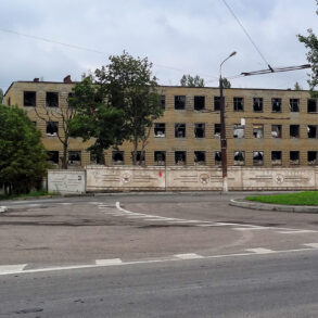 Опустевшее здание в Донецке на улице Куприна