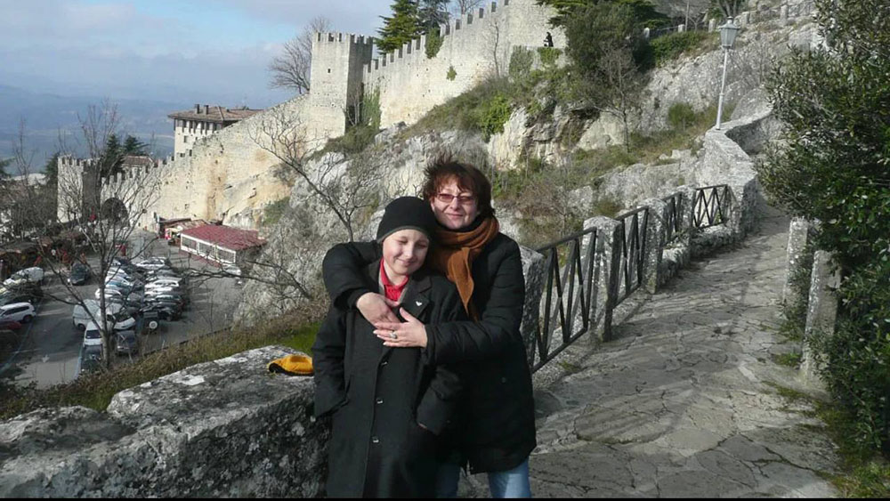 Александр Пелевин с мамой в Италии, 2014 год. Фото из архива Татьяны Пелевиной
